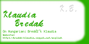 klaudia bredak business card